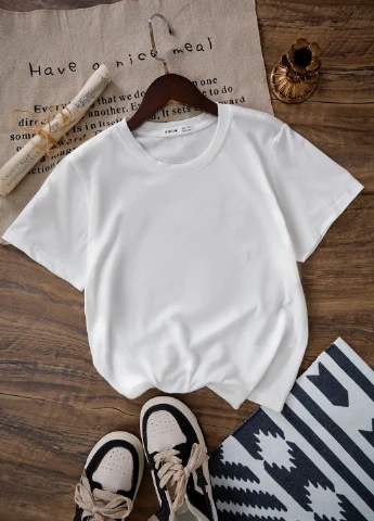 Біла літня футболка SHEIN