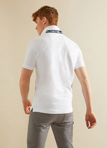 Белая футболка-поло для мужчин La Martina однотонная