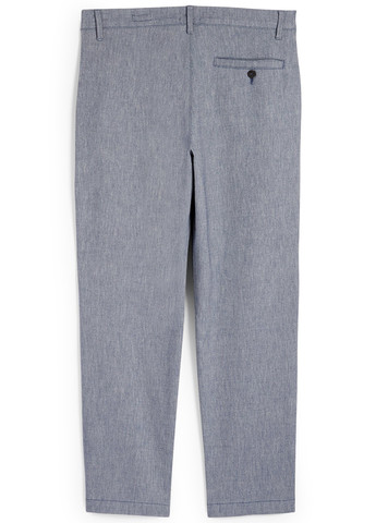 Серо-синие классические, кэжуал демисезонные зауженные брюки C&A