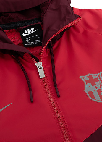 Бордовая демисезонная куртка Nike FCB M NSW WR WVN AUT CL