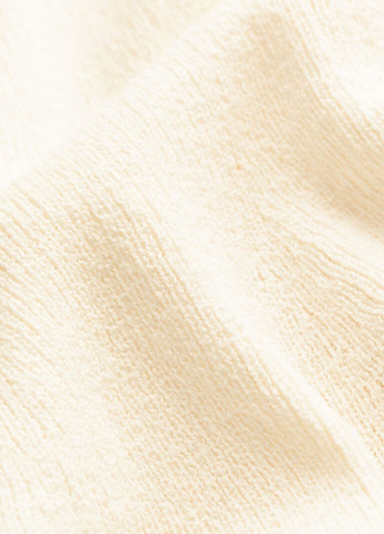 Молочная однотонная юбка вязаная H&M