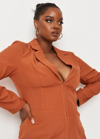 Медное кэжуал платье платье-жакет Missguided однотонное