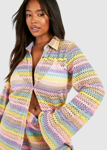 Цветная кэжуал рубашка однотонная Boohoo