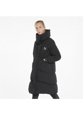 Чорна демісезонна куртка classics long down women's jacket Puma