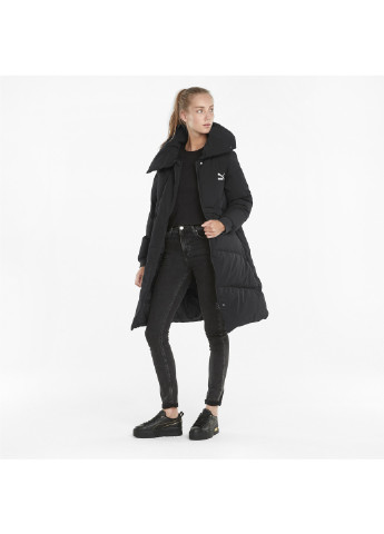 Чорна демісезонна куртка classics long down women's jacket Puma