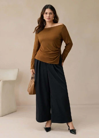 Коричнева блуза SHEIN