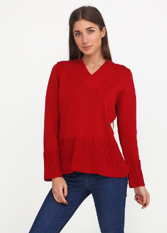 Красный демисезонный пуловер пуловер Skovhuus