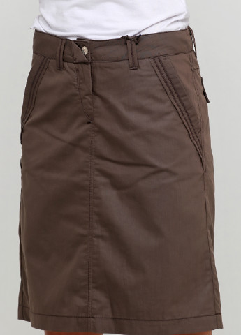 Темно-коричневая кэжуал однотонная юбка Murphy & Nye