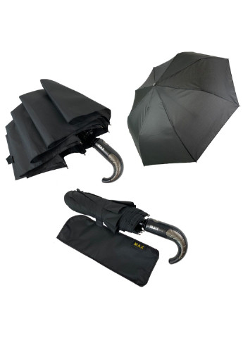 Чорна чоловічий складний парасолька-напівавтомат 99 см Max (195705631)