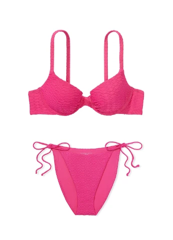 Розовый летний купальник (лиф, трусики) раздельный Victoria's Secret
