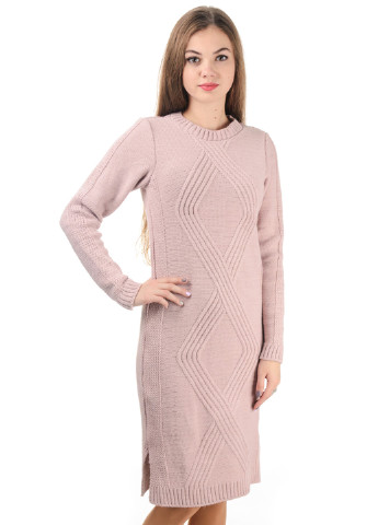 Блідо-рожева кежуал платье Loran однотонна