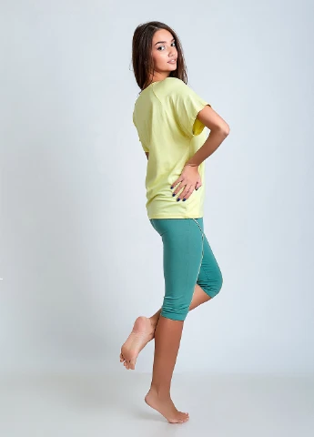 Светло-желтый демисезонный комплект (футболка, бриджи) Barwa Garments