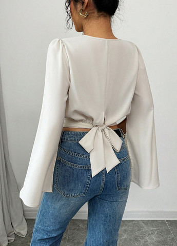 Кремовая блуза SHEIN