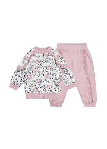 Светло-розовый демисезонный комплект (кофта, брюки) Ляля
