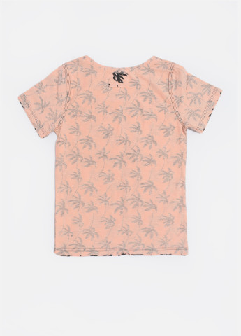 Бежевая летняя футболка с коротким рукавом Фламинго