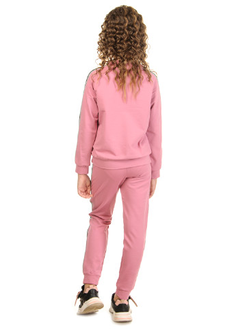 Рожевий демісезонний костюм (світшот, брюки) брючний ViDa