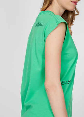 Зелена літня футболка Replay