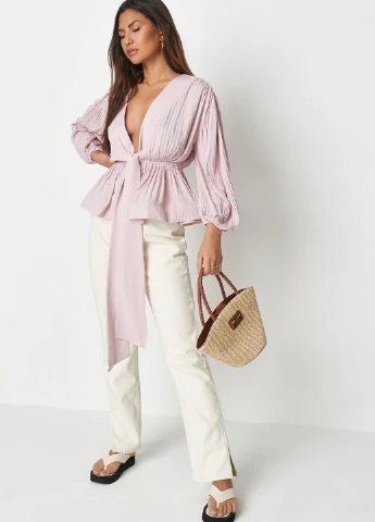 Сиреневая блуза Missguided