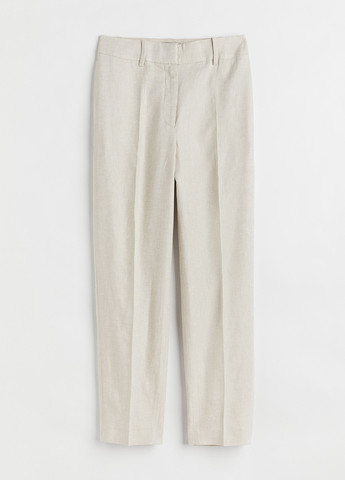 Светло-бежевые классические, кэжуал летние прямые брюки H&M