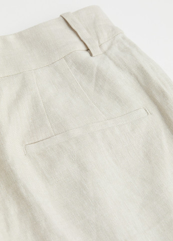Светло-бежевые классические, кэжуал летние прямые брюки H&M
