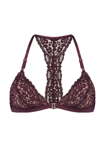 Темно-вишневый бралетт бюстгальтер Hunkemoller без косточек полиамид