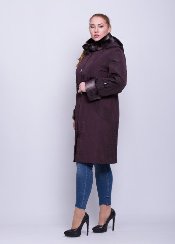 Бордовая зимняя зимняя куртка с искусственным мехом Mangust