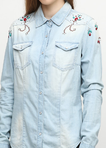 Голубой кэжуал рубашка с градиентным узором Pinko