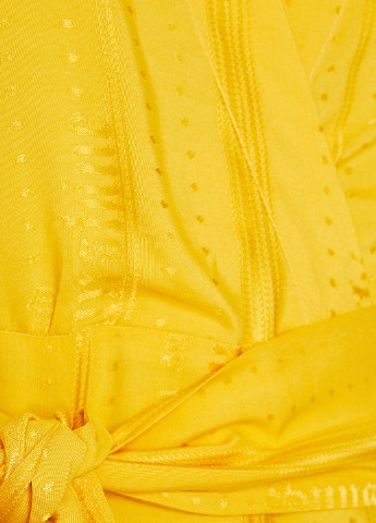 Желтое кэжуал платье на запах, клеш KOTON с рисунком