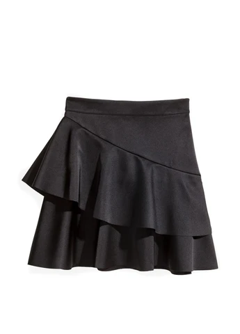 Черная кэжуал однотонная юбка H&M