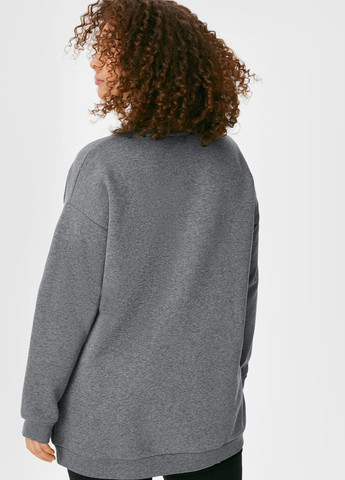 Сірий світшот C&A малюнок без декору (262983243)