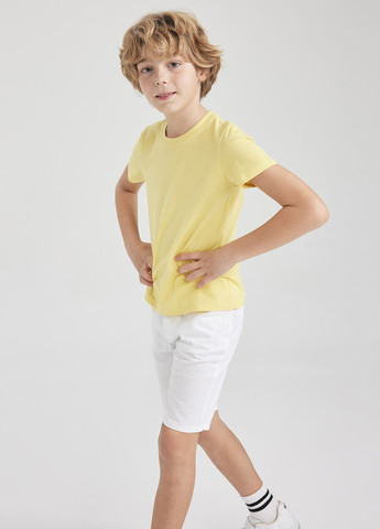 Желтая летняя футболка DeFacto