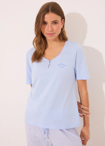 Голубая всесезон пижама (футболка, брюки) футболка + брюки Women'secret