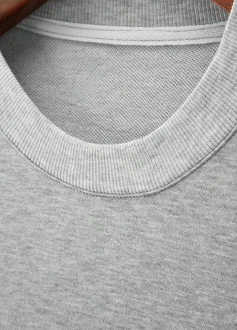 Світло-сірий світшот SHEIN меланж без декору (325827895)