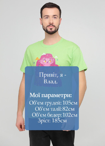 Салатовая футболка Hanes