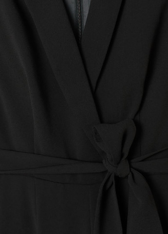 Комбінезон H&M комбінезон-брюки однотонний чорний діловий поліестер