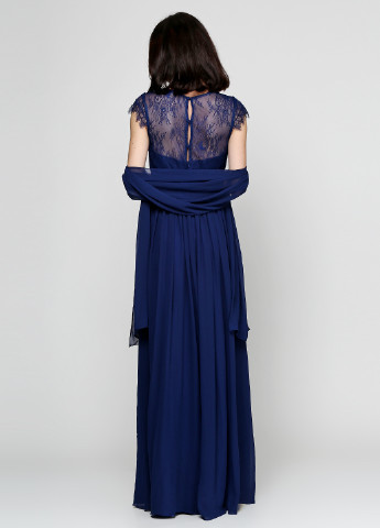 Синее вечернее платье Luxuar однотонное