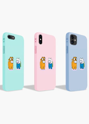 Чехол силиконовый Apple Iphone 6 Амонг Ас Время приключений Фин и Джейк (Among Us Adventure Time Finn & Jake) (6937-2414) MobiPrint (219566388)