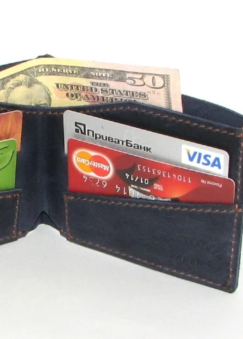 Портмоне темно-синее DNK Leather (253933271)
