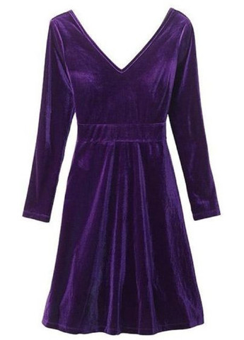 Фиолетовое коктейльное платье клеш Signature Collection однотонное