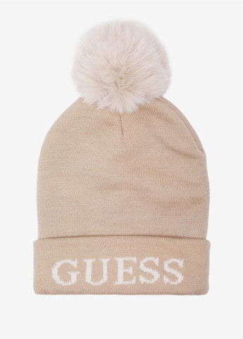 Бежевый зимний комплект (шапка, шарф) Guess