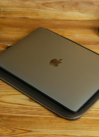 Шкіряний чохол для MacBook на блискавці з повстю Дизайн №41 Berty (253861334)