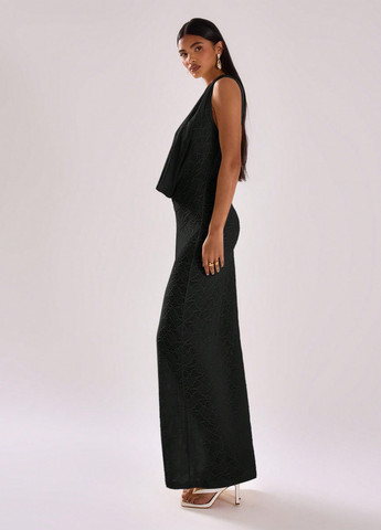 Чорна кежуал сукня на одне плече SHEIN однотонна