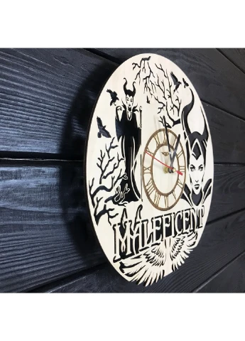 Тематические настенные часы из дерева «Малефисента» 7Arts (253566661)