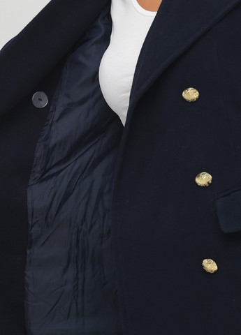 Темно-синє демісезонне Пальто двобортне Boohoo