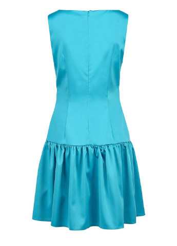Голубое коктейльное платье Lamania однотонное