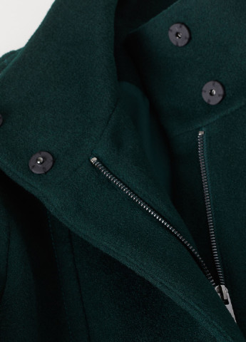 Темно-зеленое демисезонное Пальто шерстяное H&M