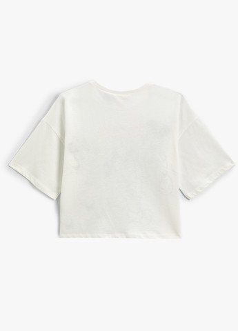 Молочная летняя футболка KOTON