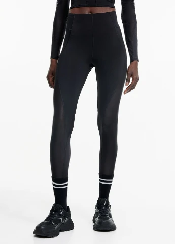 Черные демисезонные леггинсы H&M
