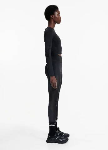 Черные демисезонные леггинсы H&M