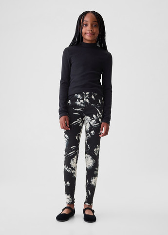 Черные зимние леггинсы Gap